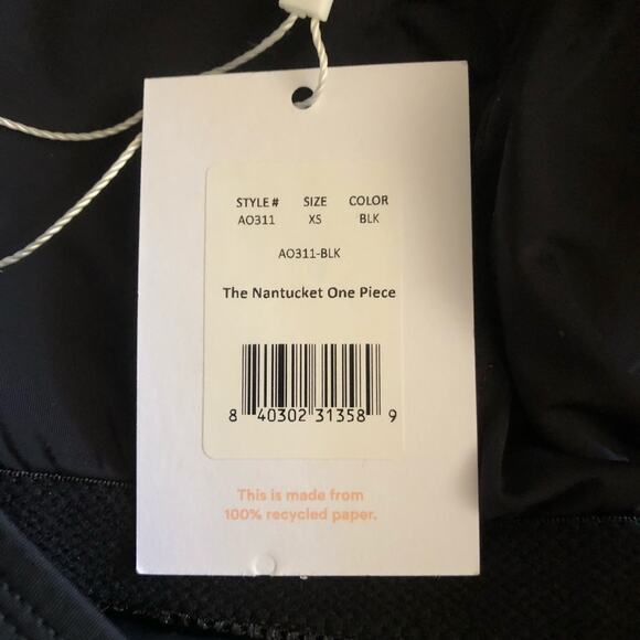 Andie NWT The Nantucket One Shoulder One Piece Black XS Sleek & Sophisticated - Picture 10 of 13